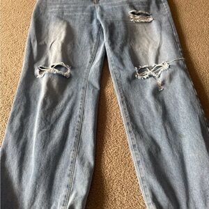 Distressed Light Blue Women's Jeans